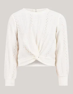 Ajour Top Gebroken Wit