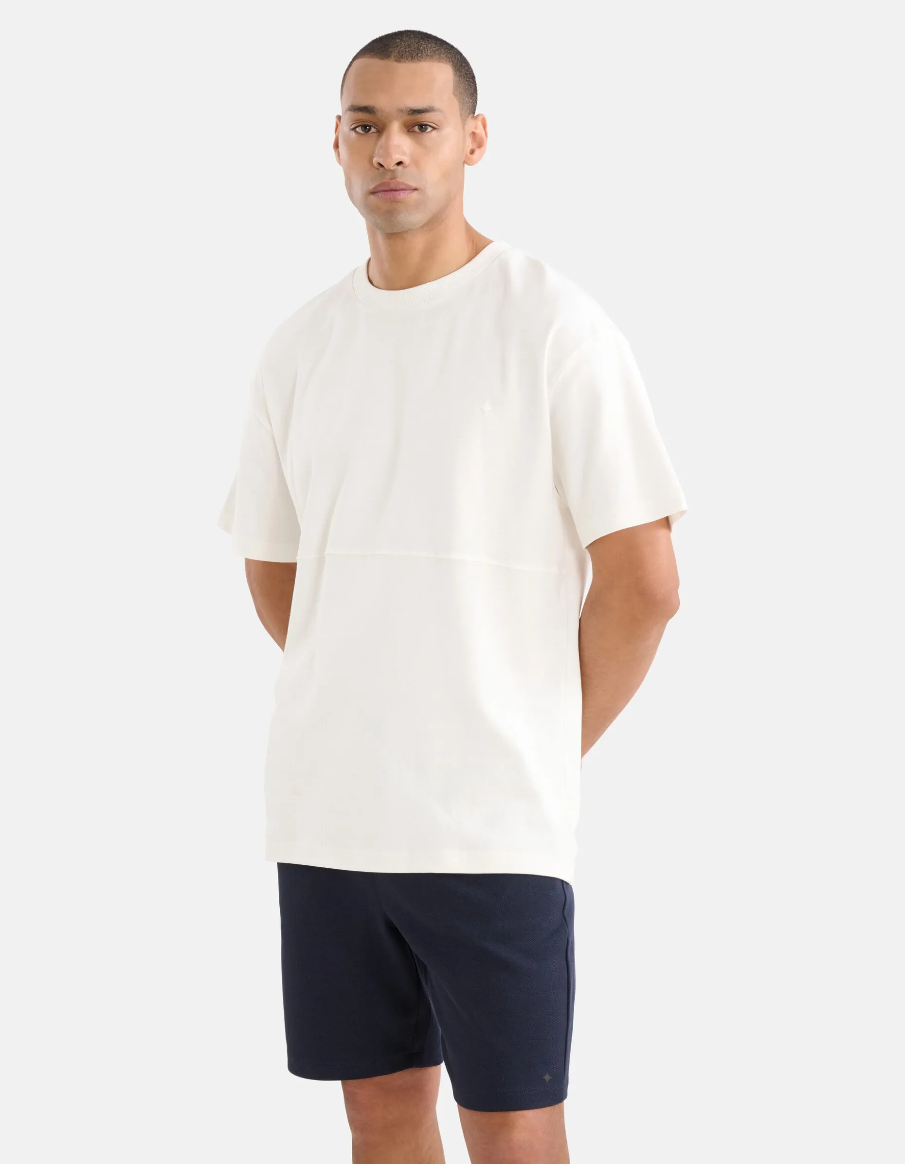 Artwork Embroidery T-shirt Gebroken Wit