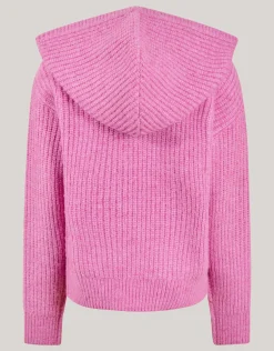 Artwork Gebreide Hoodie Roze