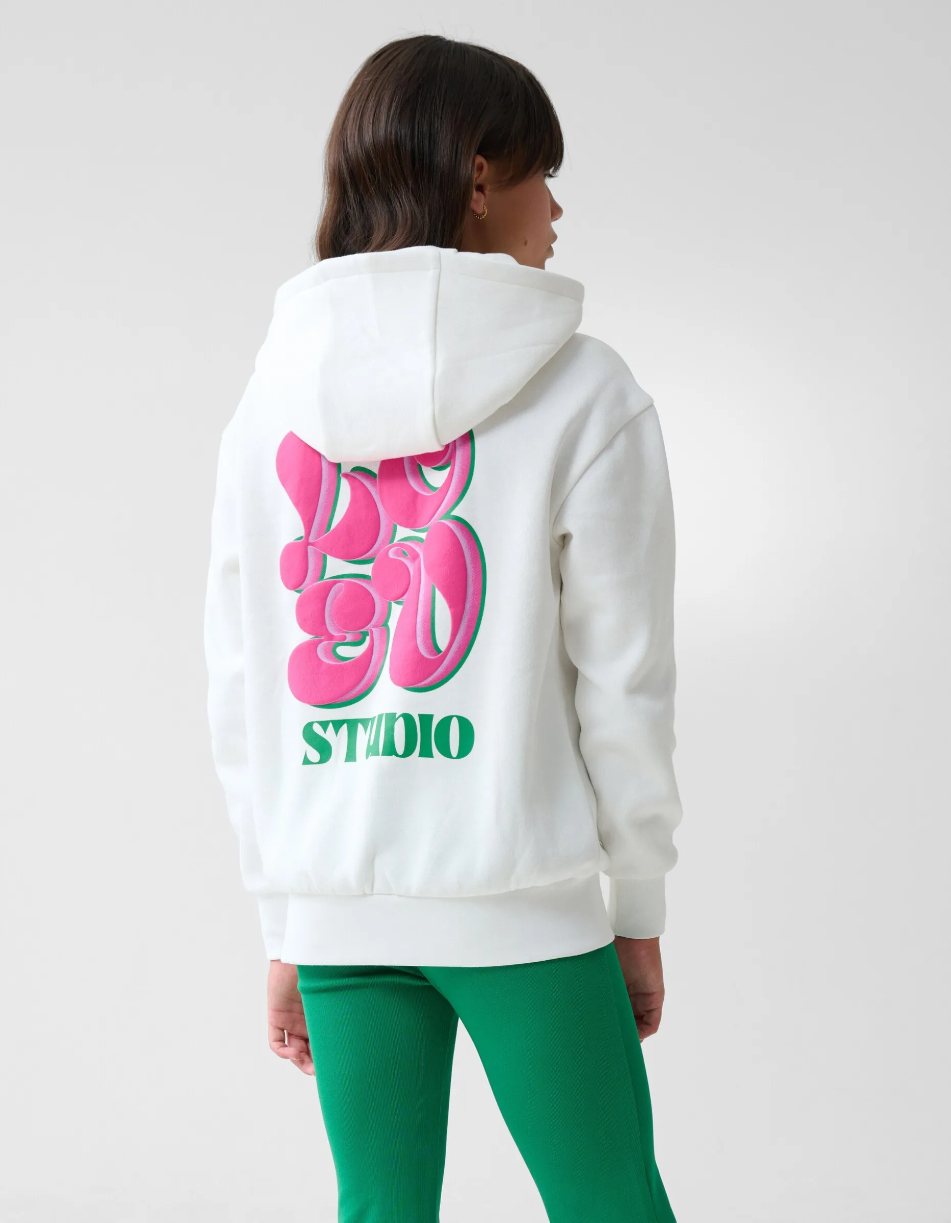 Artwork Hoodie Gebroken Wit