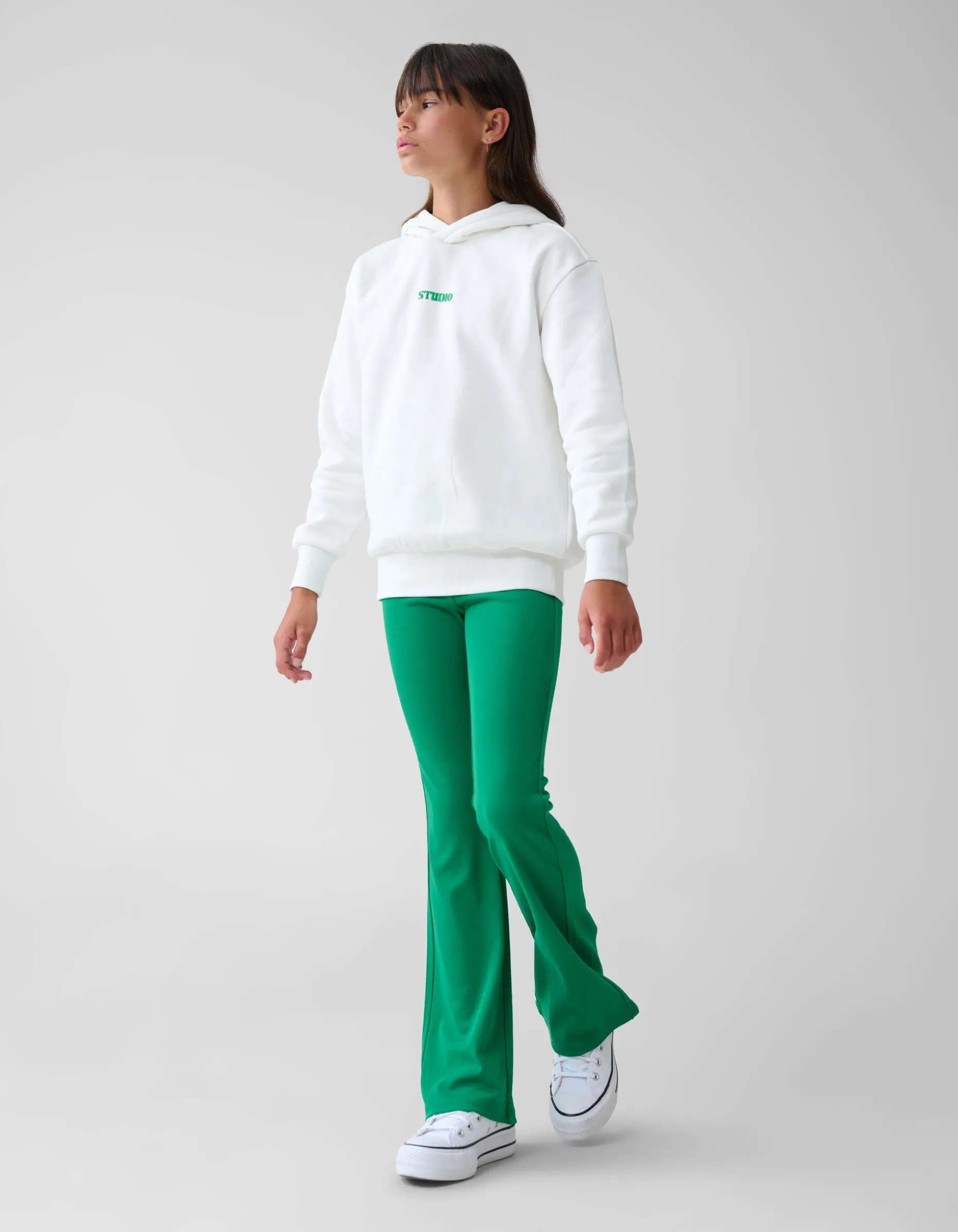 Artwork Hoodie Gebroken Wit