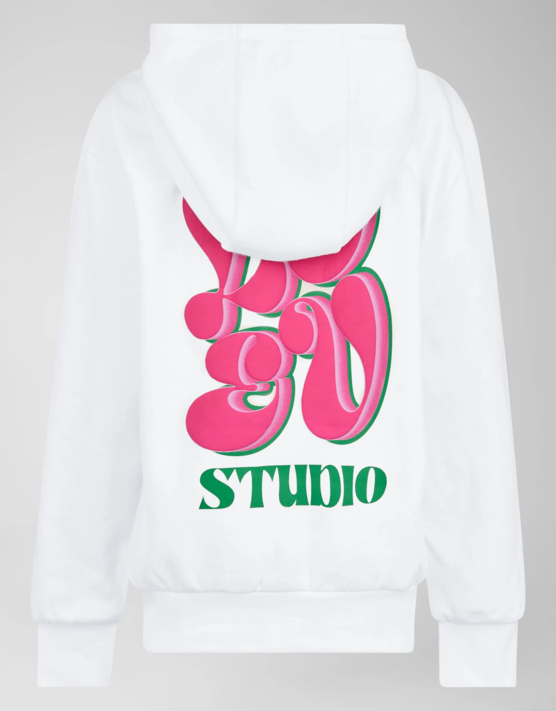 Artwork Hoodie Gebroken Wit