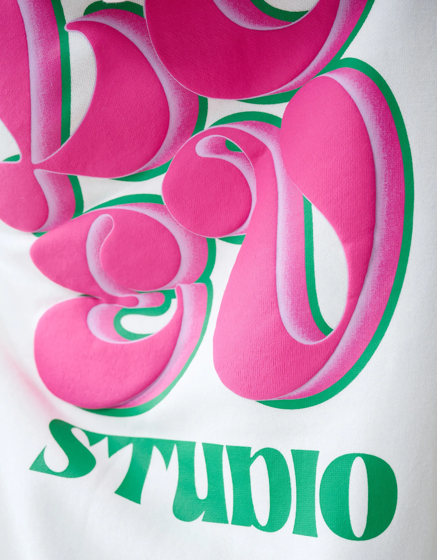 Artwork Hoodie Gebroken Wit