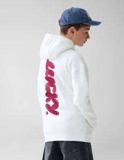 Artwork Hoodie Gebroken Wit