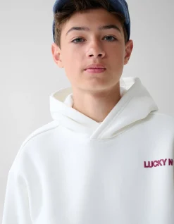 Artwork Hoodie Gebroken Wit