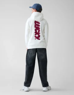 Artwork Hoodie Gebroken Wit