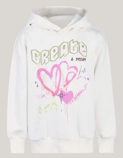 Artwork Hoodie Gebroken Wit