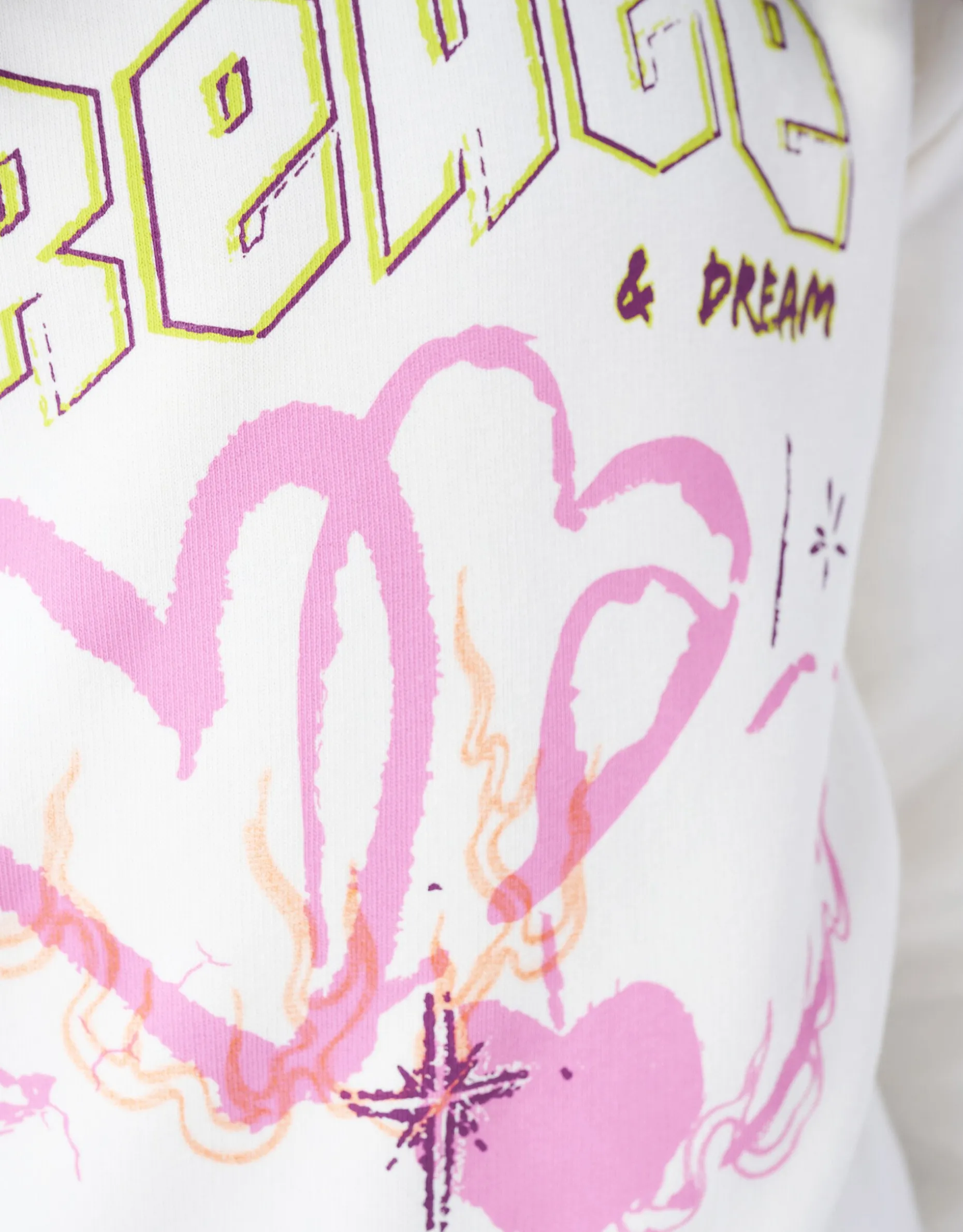 Artwork Hoodie Gebroken Wit