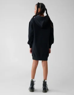 Artwork Hoodie Jurk Zwart