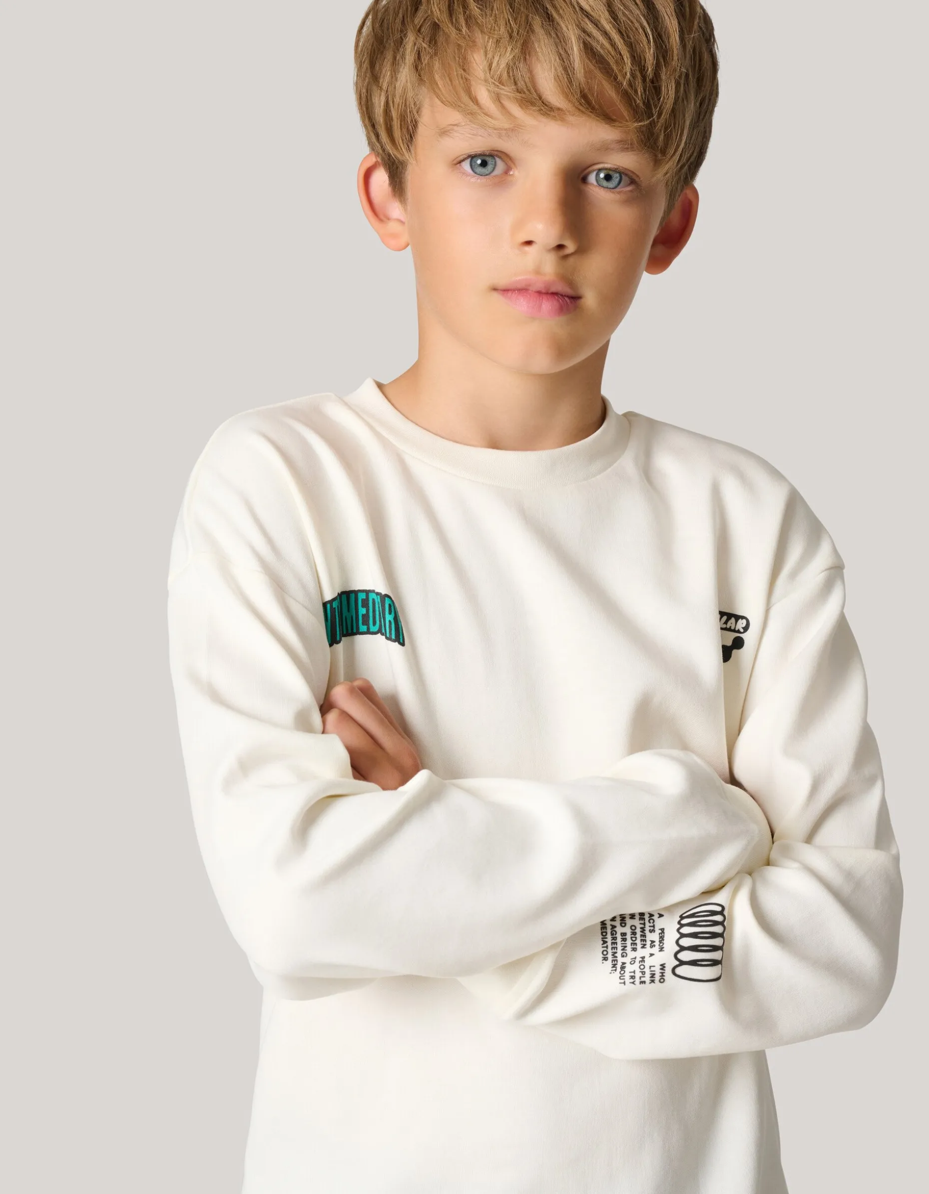 Artwork Longsleeve Gebroken Wit