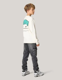 Artwork Longsleeve Gebroken Wit