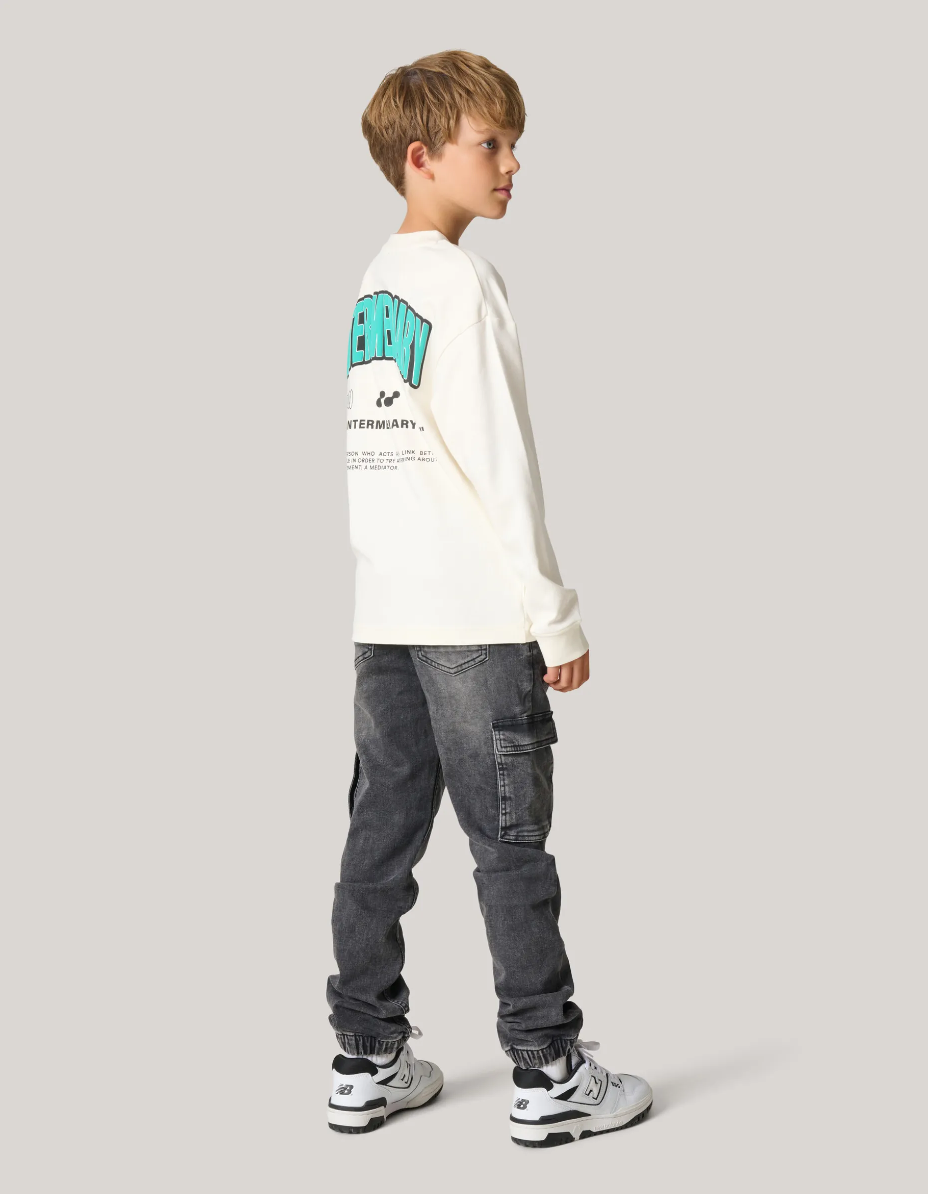 Artwork Longsleeve Gebroken Wit