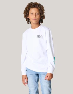 Artwork Longsleeve T-shirt Wit