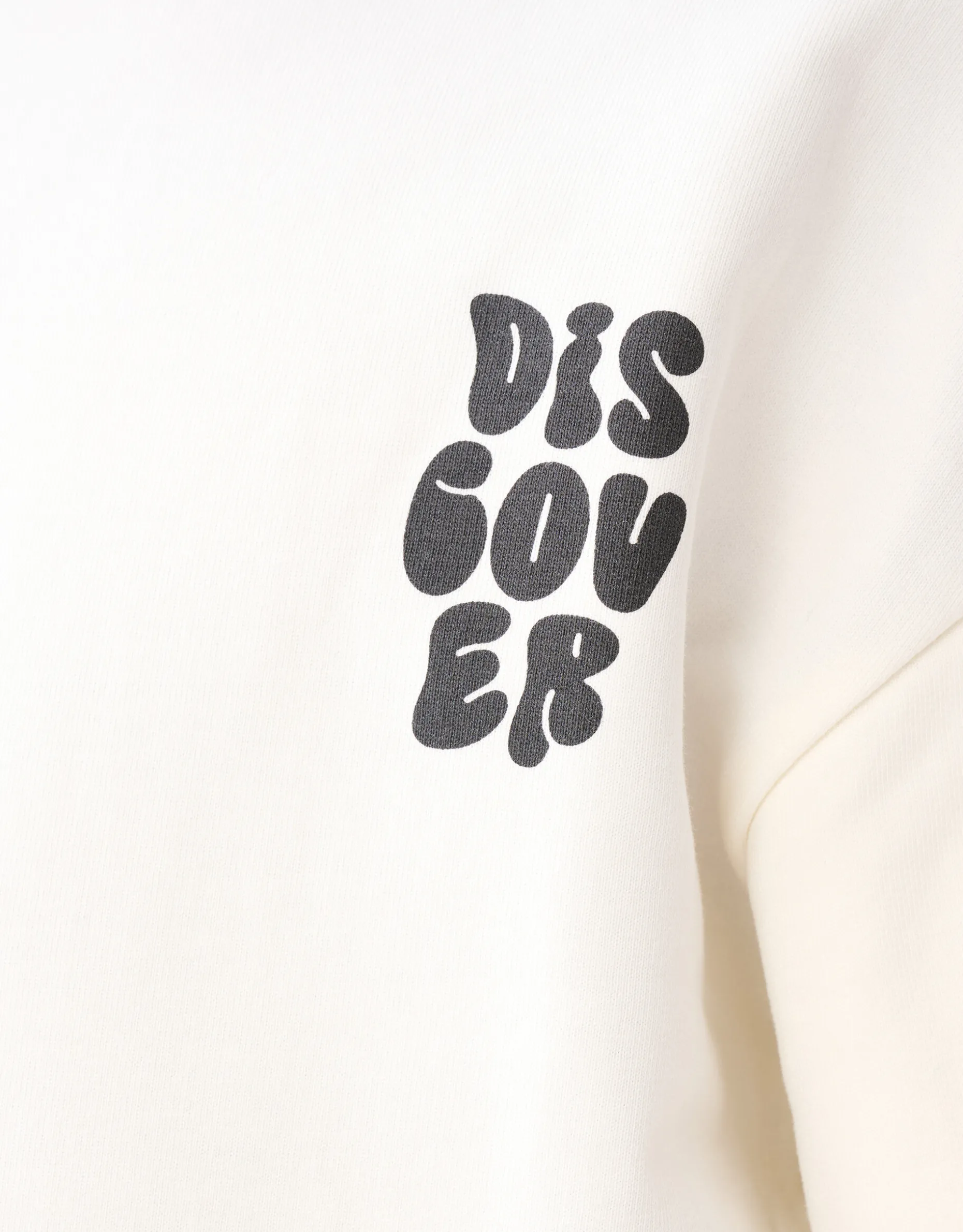 Artwork Longsleeve T-shirt Gebroken Wit