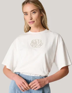 Artwork Strass T-shirt Wit