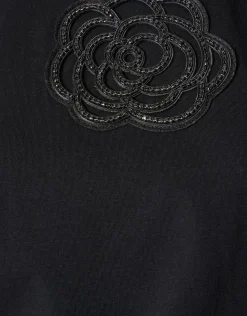 Artwork Strass T-shirt Zwart