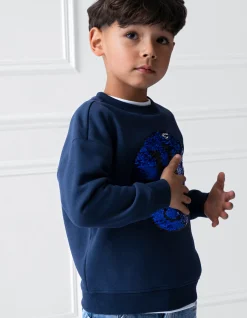 Artwork Sweater Donkerblauw