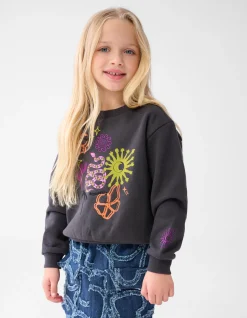 Artwork Sweater Donkergrijs