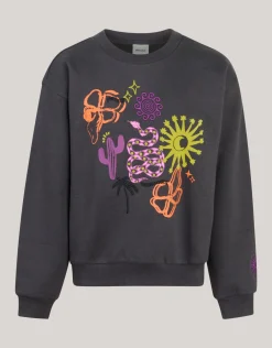 Artwork Sweater Donkergrijs