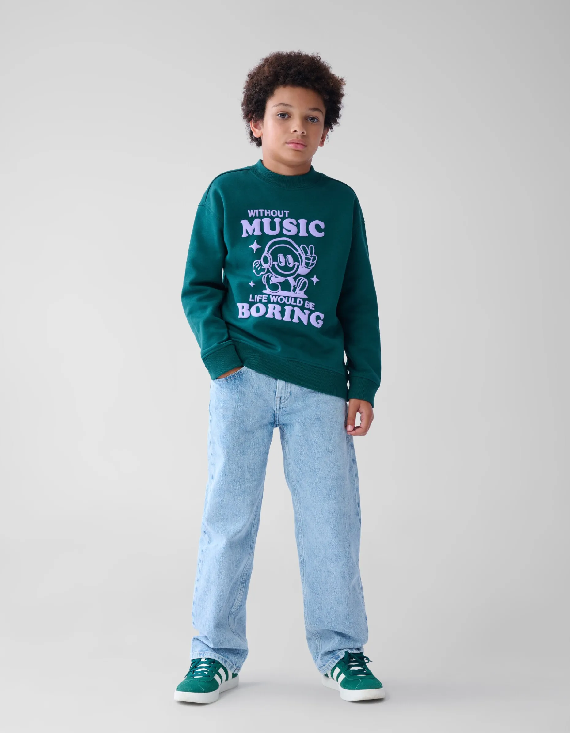 Artwork Sweater Donkergroen