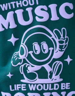 Artwork Sweater Donkergroen