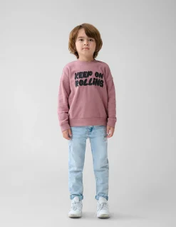 Artwork Sweater Donkerroze