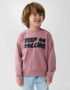 Artwork Sweater Donkerroze