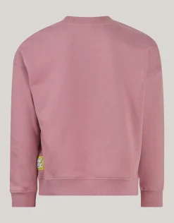 Artwork Sweater Donkerroze