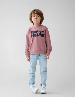 Artwork Sweater Donkerroze