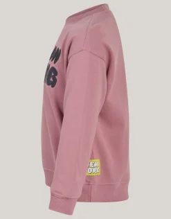 Artwork Sweater Donkerroze