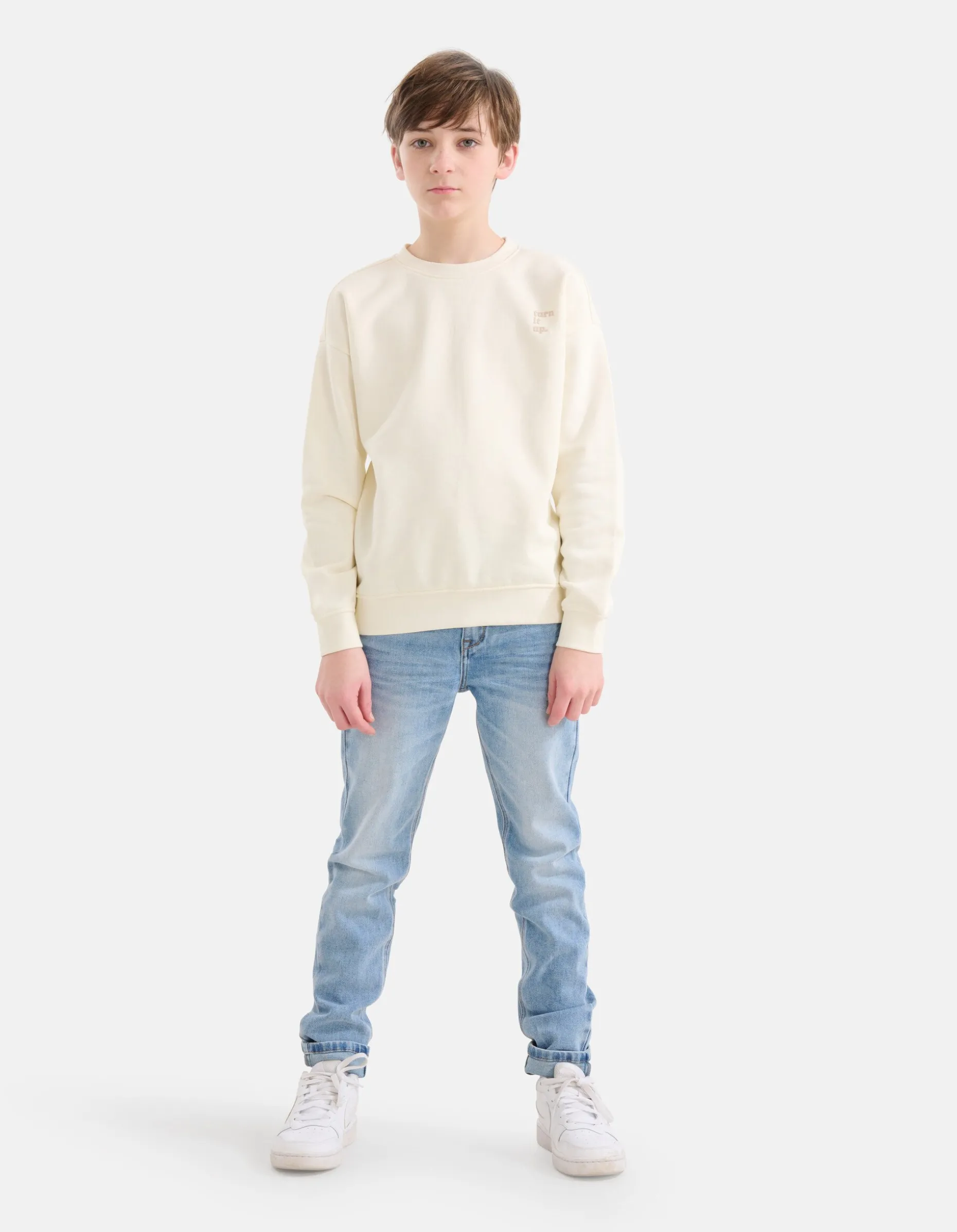 Artwork Sweater Gebroken Wit