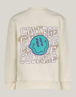 Artwork Sweater Gebroken Wit