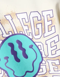 Artwork Sweater Gebroken Wit