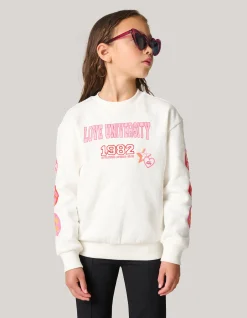 Artwork Sweater Gebroken Wit