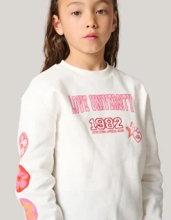 Artwork Sweater Gebroken Wit