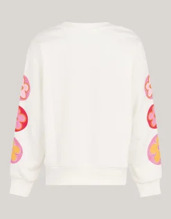 Artwork Sweater Gebroken Wit