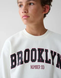 Artwork Sweater Gebroken Wit