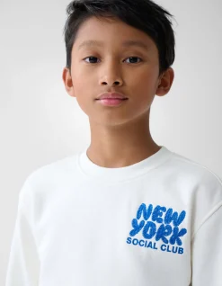 Artwork Sweater Gebroken Wit