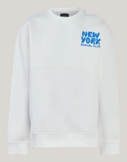 Artwork Sweater Gebroken Wit