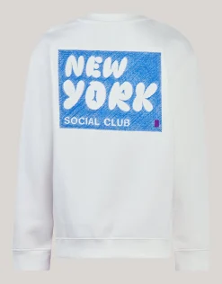 Artwork Sweater Gebroken Wit