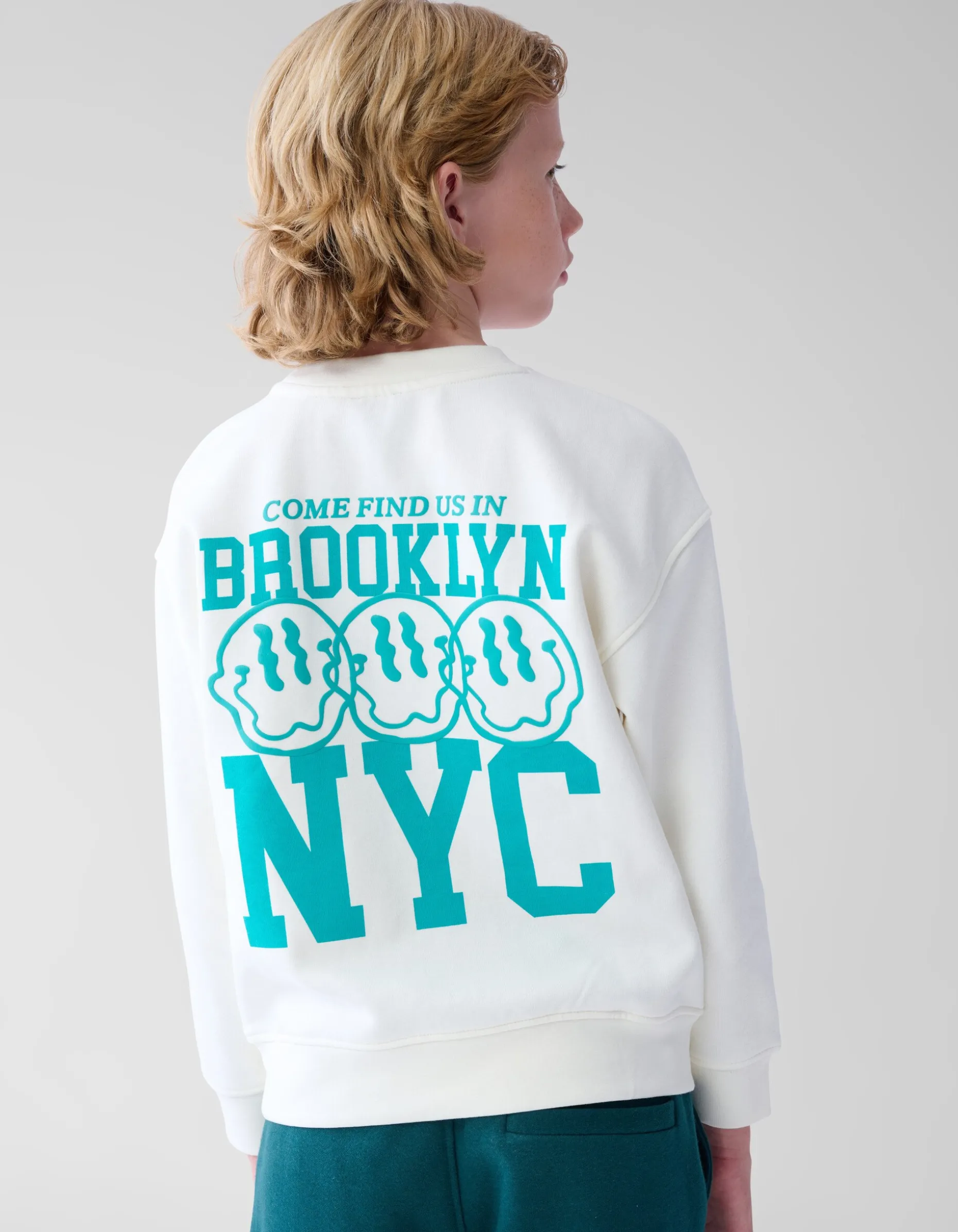 Artwork Sweater Gebroken Wit