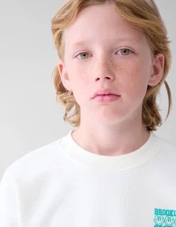 Artwork Sweater Gebroken Wit