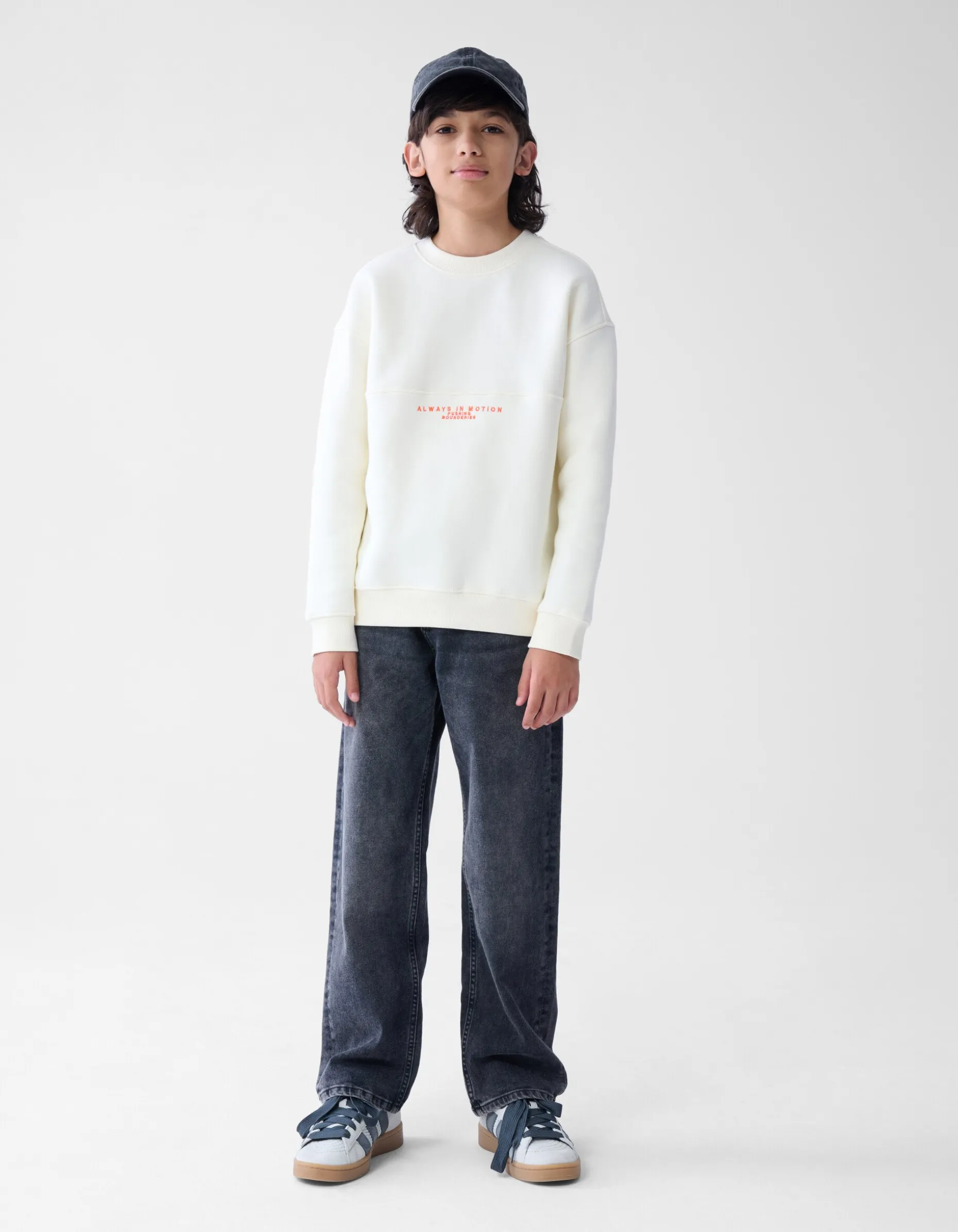 Artwork Sweater Gebroken Wit