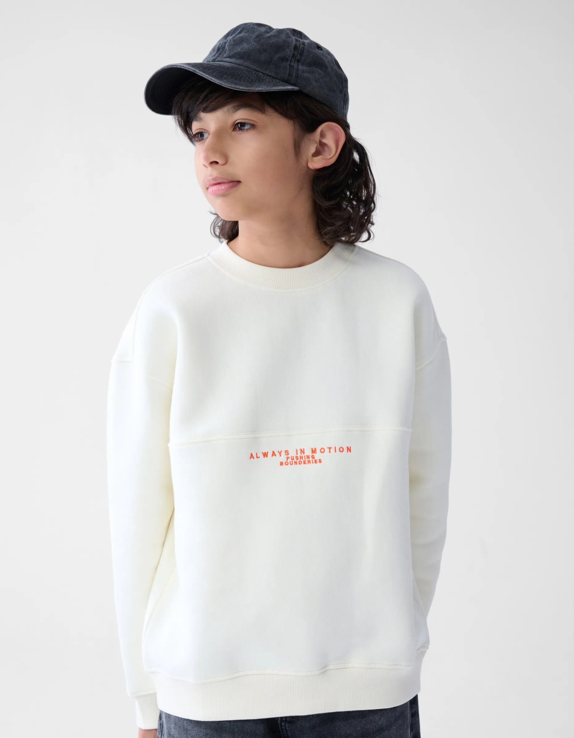 Artwork Sweater Gebroken Wit