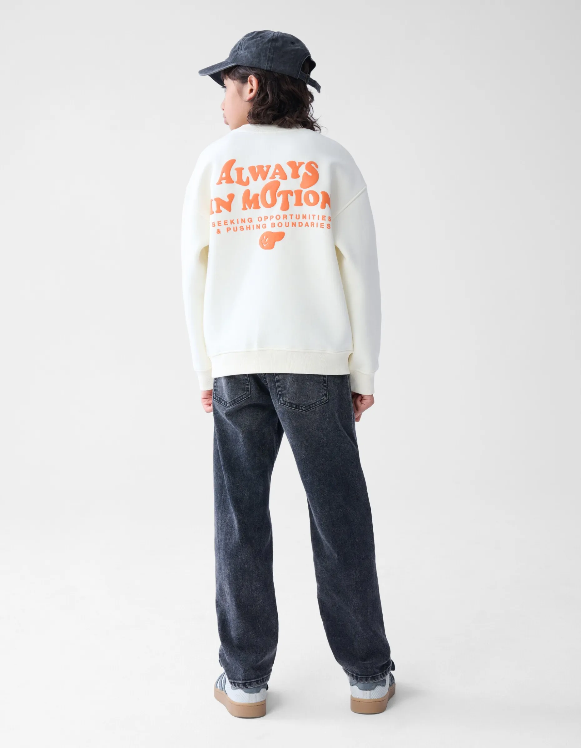 Artwork Sweater Gebroken Wit