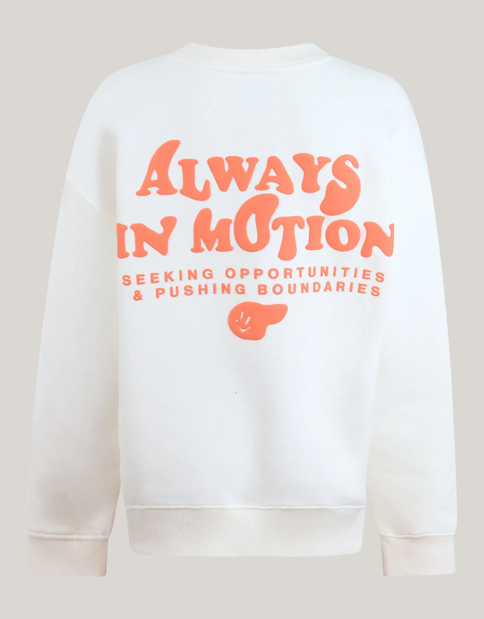 Artwork Sweater Gebroken Wit