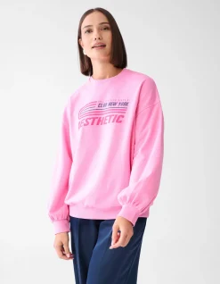 Artwork Sweater Roze