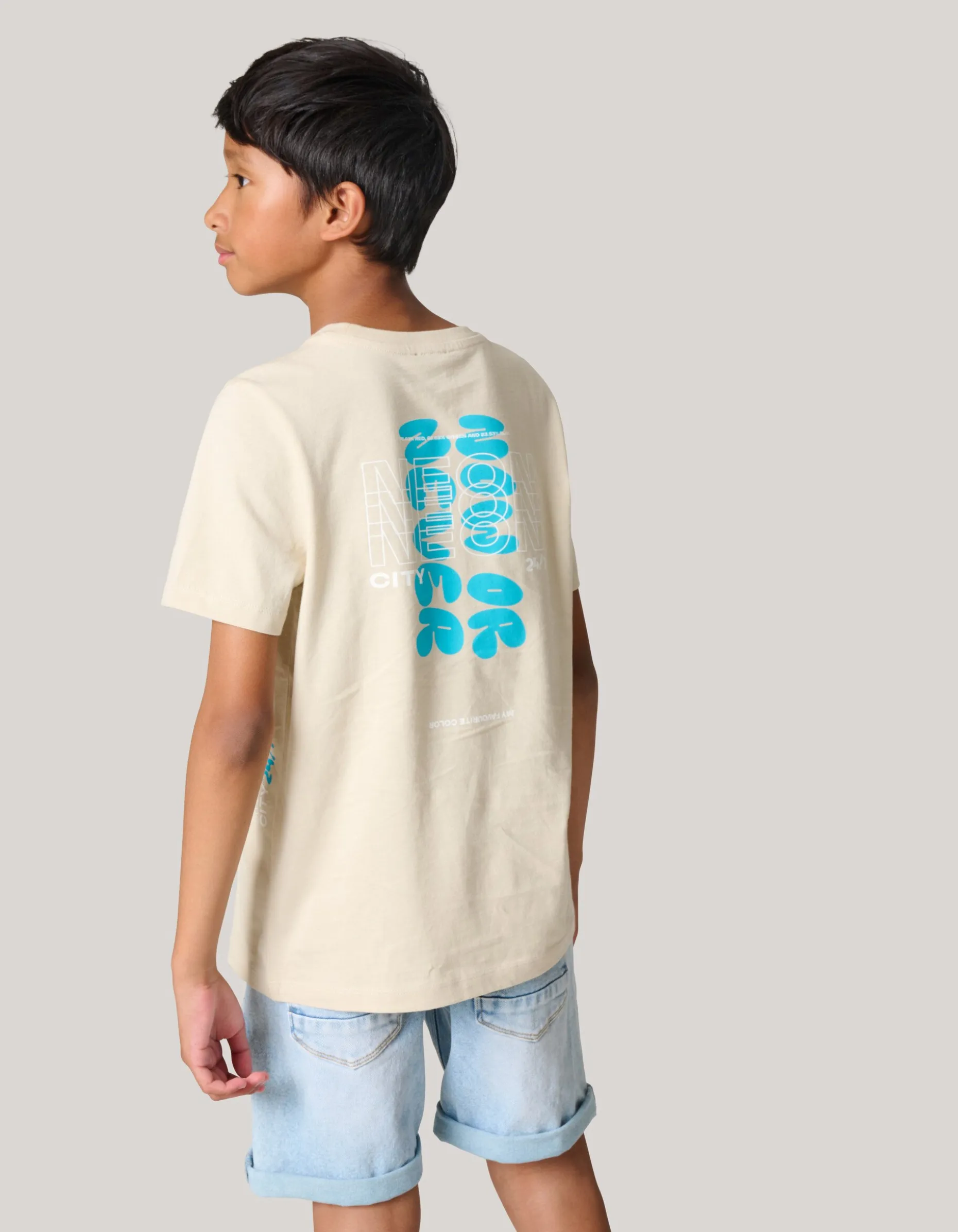 Artwork T-shirt Beige