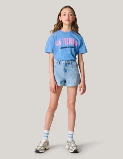 Artwork T-shirt Blauw