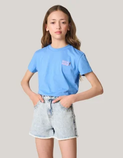 Artwork T-shirt Blauw